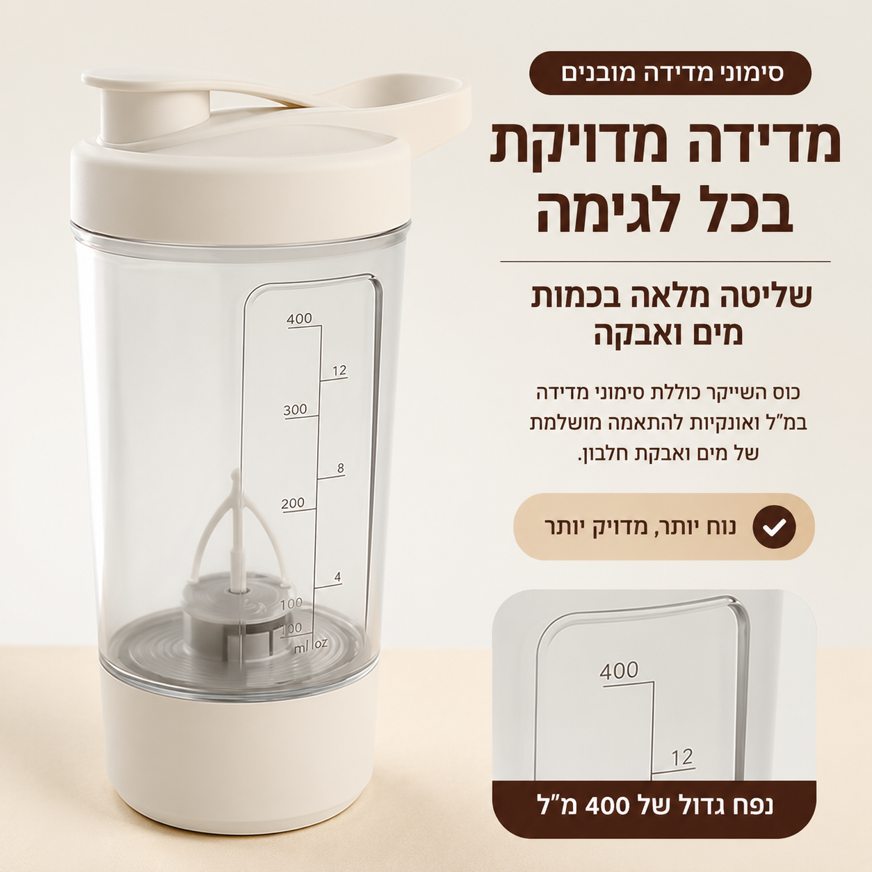 ShakeForce Pro – השייקר החשמלי שמחזיר לך שליטה על כל לגימה